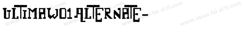 UltimaW01 Alternate字体转换